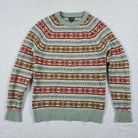 Wallace By J Crew Women's Small 100% Merino Wool Fair Isle Sweater - Picture 1 of 12